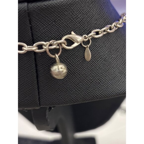 Premier Designs Silver Chain Necklace & Bracelet Set With Clear & Gray Beads - Picture 12 of 13